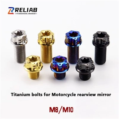 Titanium bolte til motorcykel bakspejl M8